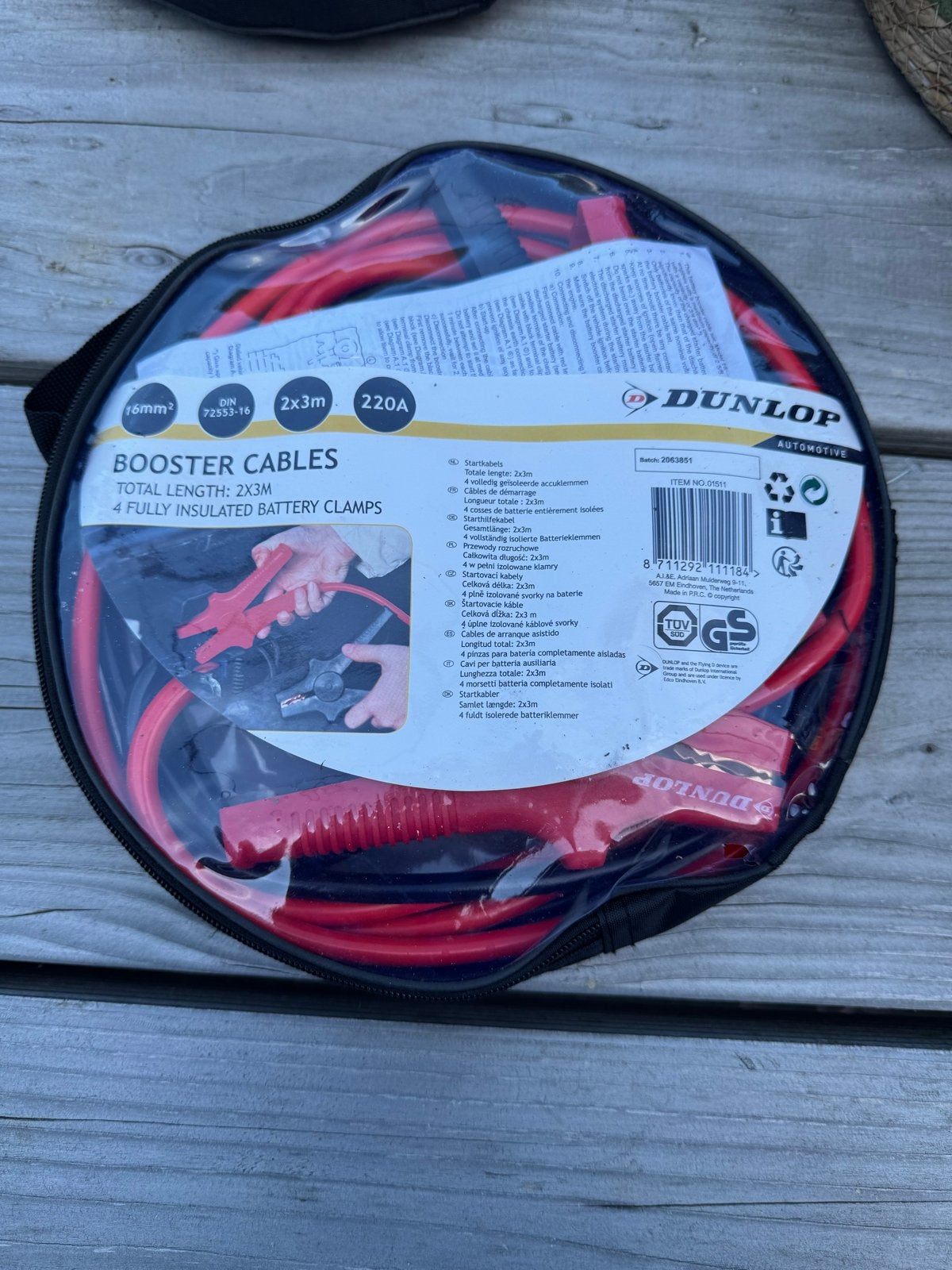 Dunlop Startkabels 3m - 16mm² - 220A, Ophalen of Verzenden, Nieuw