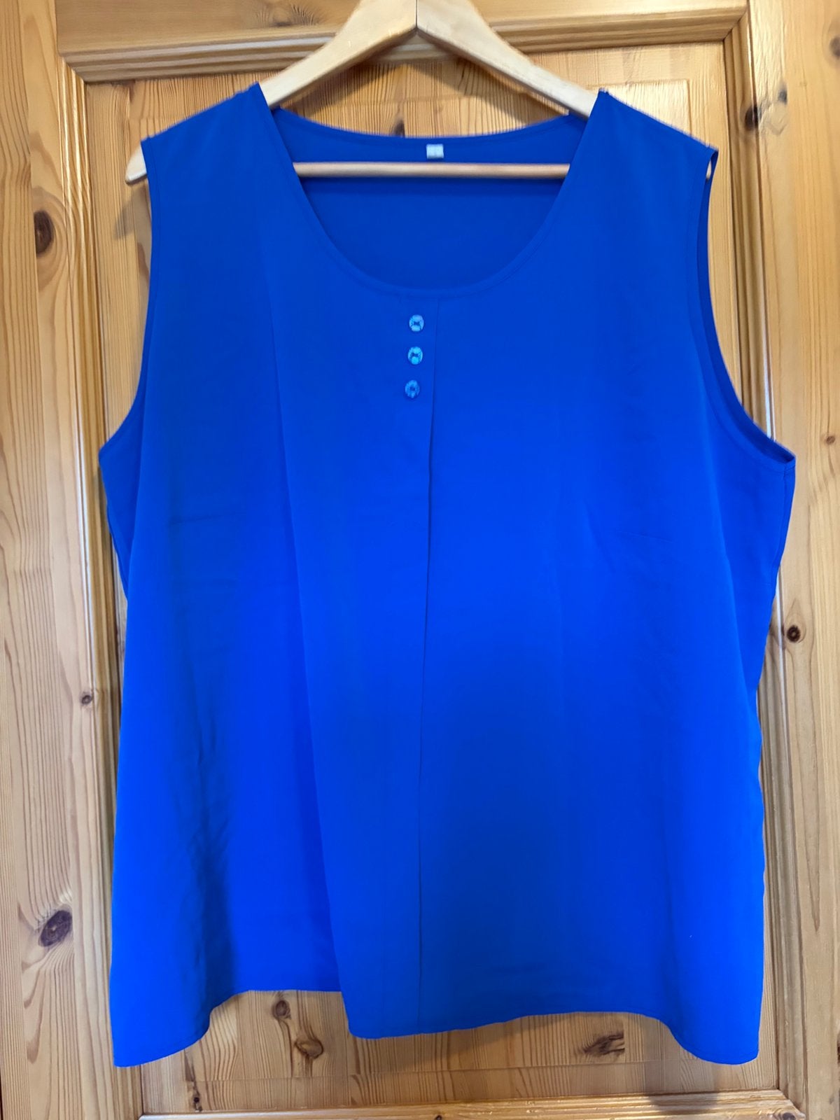 Top blauw hemd oto 67 lengte 70, Kleding | Dames, Grote Maten, Ophalen of Verzenden, Zo goed als nieuw, Shirt of Top