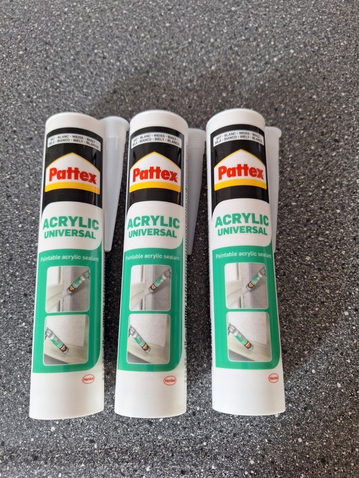 3x Pattex acryl kit, Doe-het-zelf en Verbouw, Isolatie en Afdichting, Minder dan 4 cm, Overige materialen, Nieuw, Ophalen of Verzenden