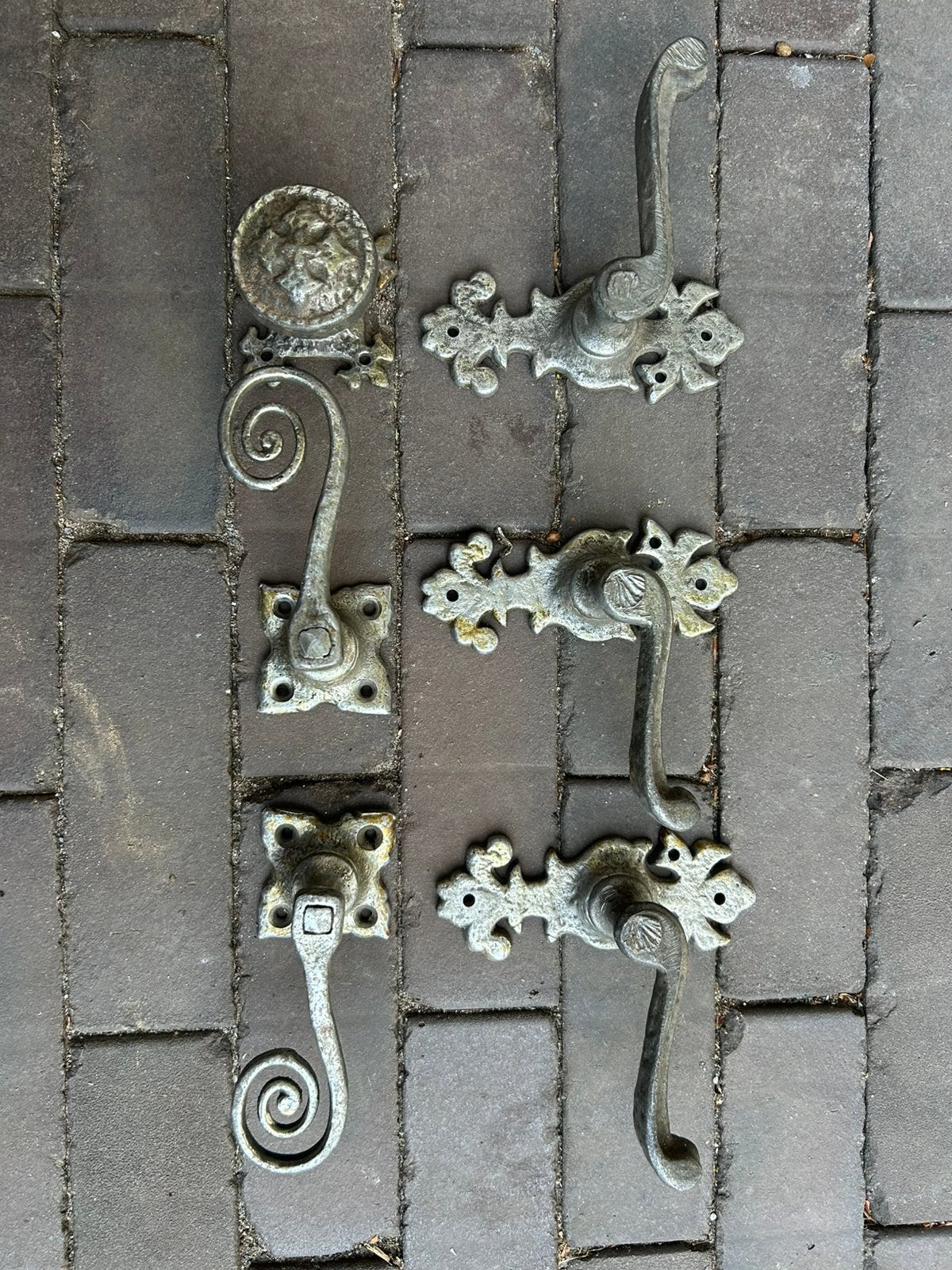 Deurgrepen oud brocant., Ophalen of Verzenden, Gebruikt, Klink of Kruk