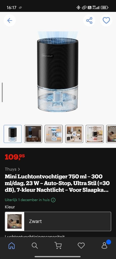 Lucht bevochtiger & Lucht ontvochtiger, Ophalen of Verzenden, Zo goed als nieuw, Overige