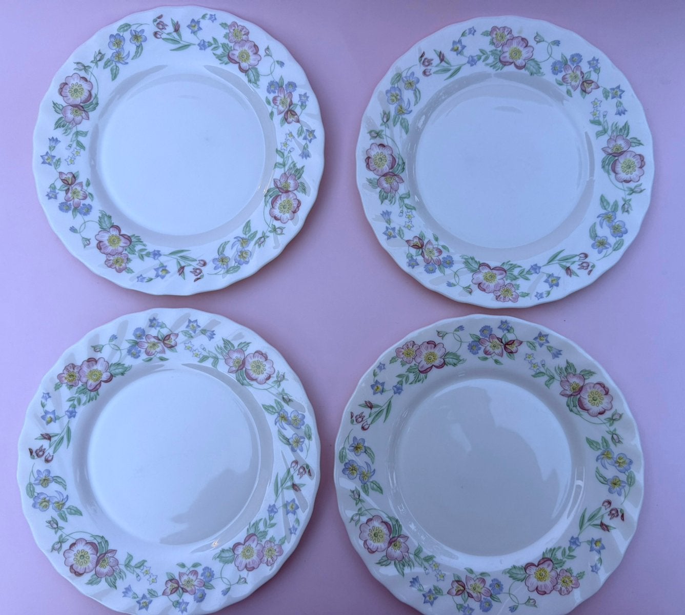 Set van 4 vintage Arcopal Champêtre ontbijtborden, Antiek en Kunst, Ophalen of Verzenden