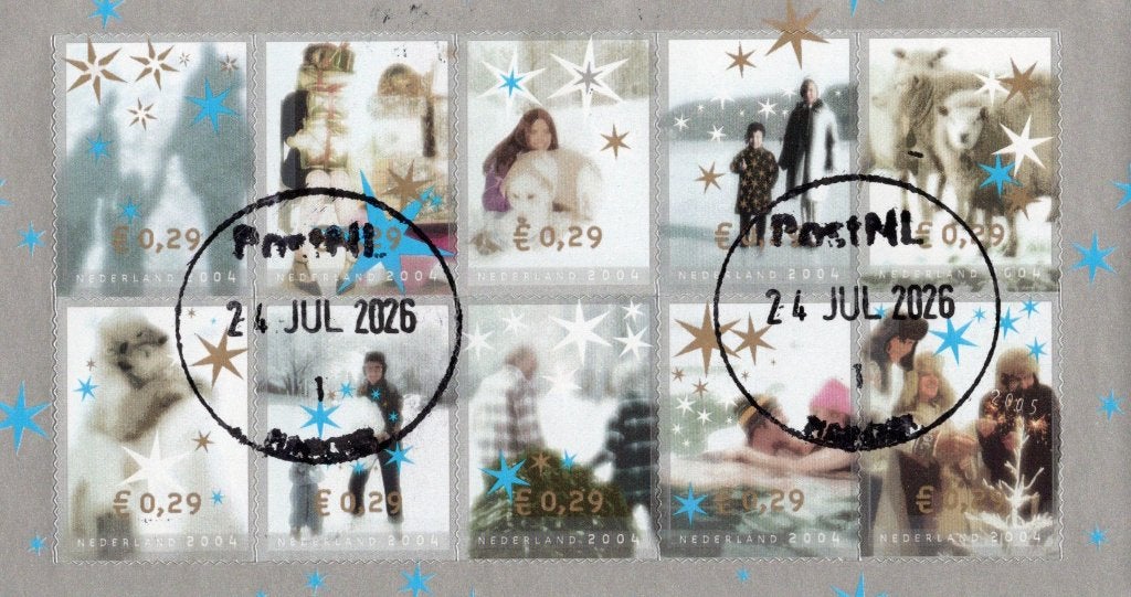 Velletje kerstzegels 2004 gestempeld. (80b), Postzegels en Munten, Postzegels | Nederland, Verzenden, Na 1940, Gestempeld