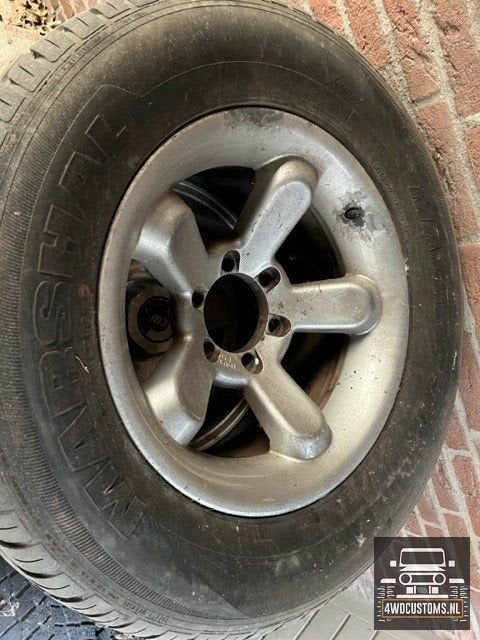 Complete set banden en velgen voor Mitsubishi Pajero > 1992, Gebruikt, -, -, Banden en Velgen
