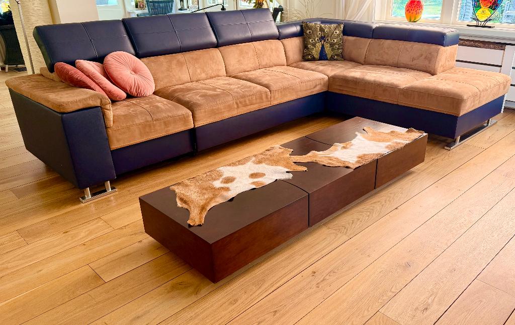 Hoekbank bedbank Boston, Ophalen, Gebruikt, Tijdloos, comfortabel en strak, Hoekbank