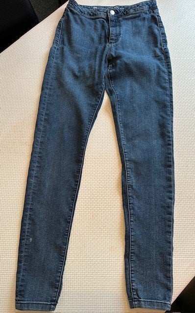 Jeans broek Clockhouse, High Rise jegging leg maat 36 (AM41), Blauw, Ophalen of Verzenden, Zo goed als nieuw, Clockhouse