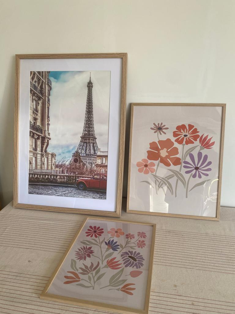 Set van 3 ingelijste posters, Ophalen of Verzenden