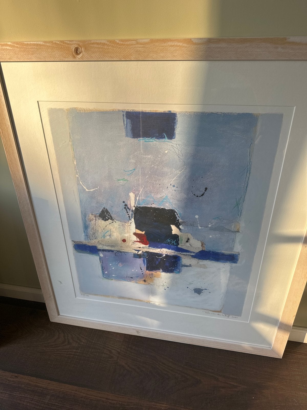 Abstracte zeefdruk 'Etude I' van Ron van der Werf (2001), Ophalen