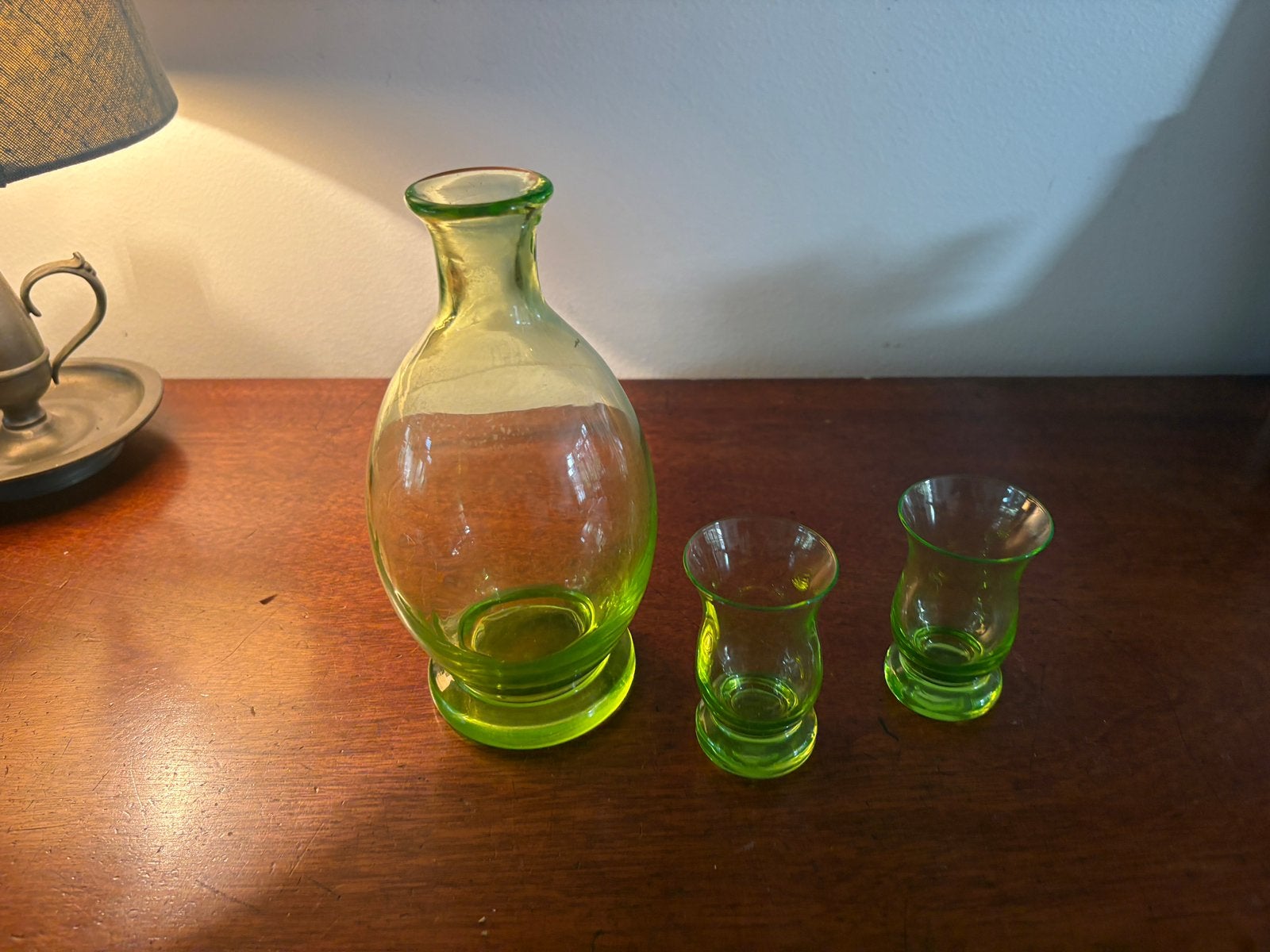 Karaf en 2 glaasjes Kristal unie WJ Rozendaal Anna Groen, Ophalen of Verzenden