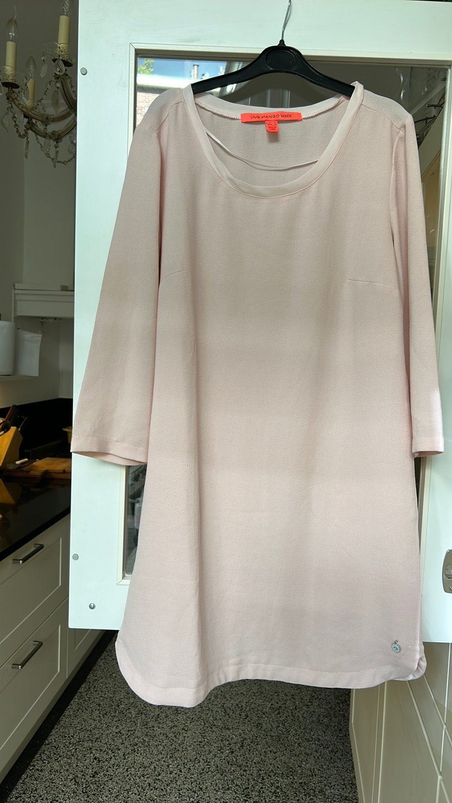 MANGO bleekroze lange blouse met 7/8 mouwen mt S, Ophalen of Verzenden, Zo goed als nieuw, Lange mouw, Roze