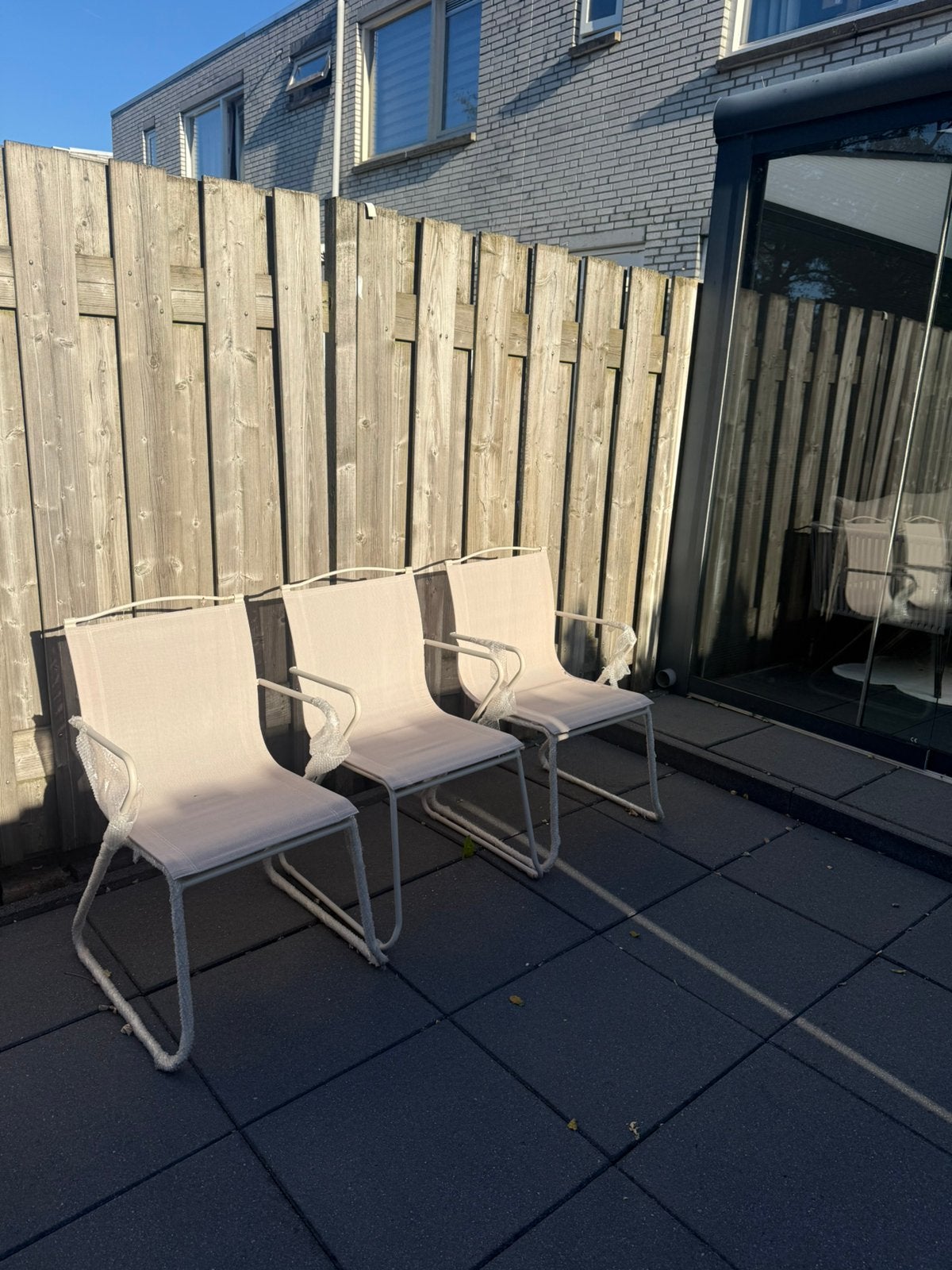 Tuinstoel Beige 3X