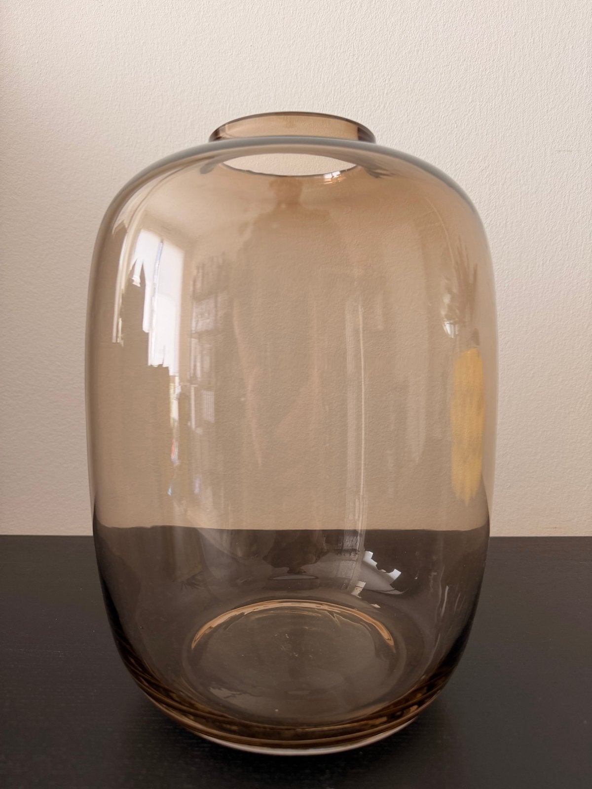 Grote glazen vaas 20x27 cm - Bruin/Smoke, Ophalen