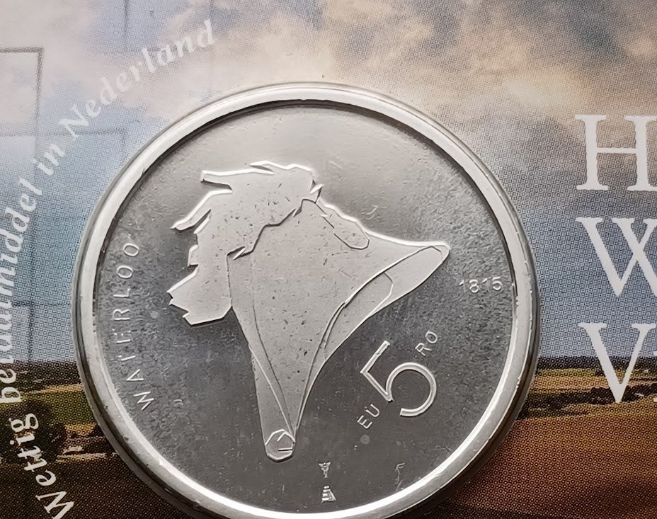 Het Waterloo Vijfje 2015 UNC coincard, Verzenden, Koningin Beatrix, Euro's, Setje
