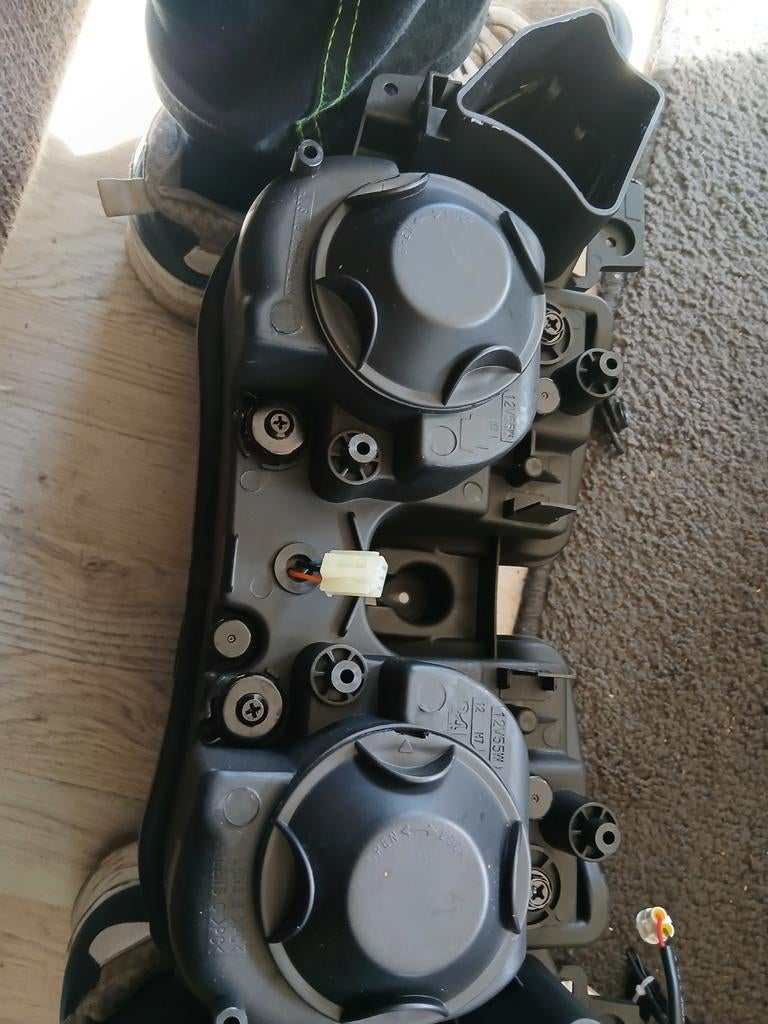 Motorfiets koplamp met LED DRL en projector lenzen, Ophalen of Verzenden, Gebruikt