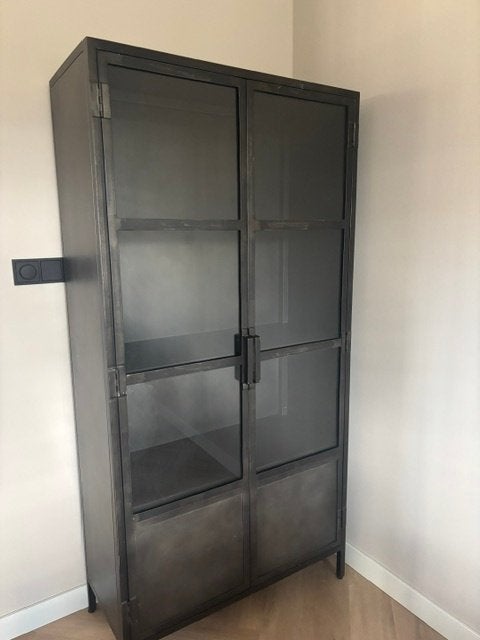 vitrinekast, Ophalen, 50 tot 100 cm, Glas, 150 tot 200 cm