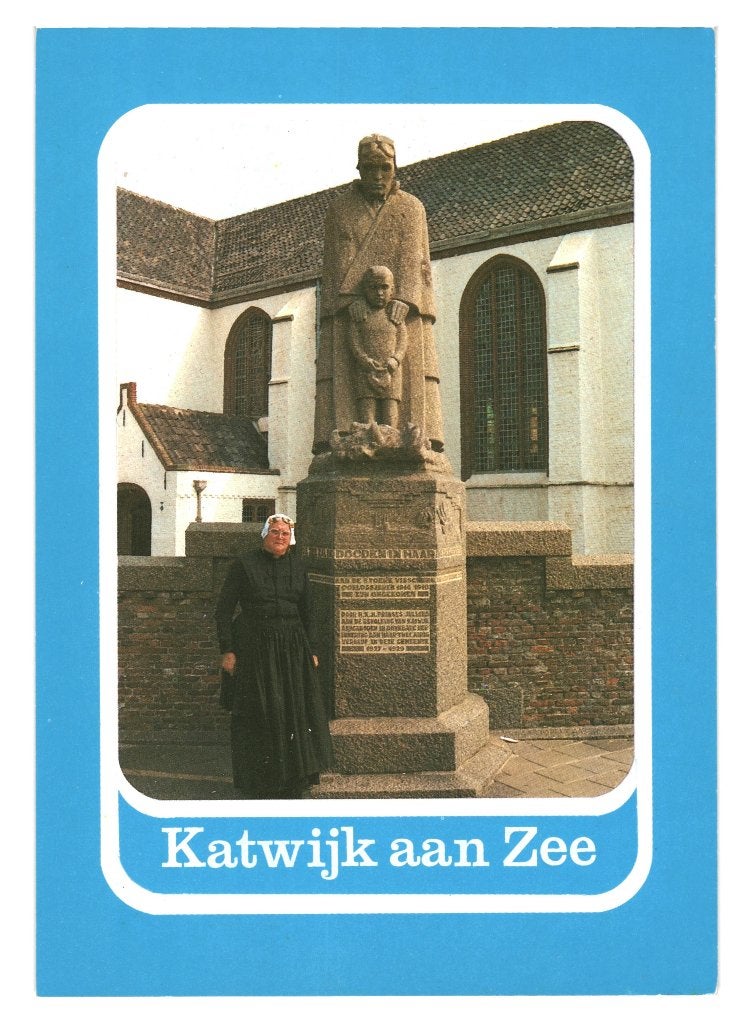 40886	Katwijk	aan Zee	 Standbeeld	nette kaart	onbeschreven, Ophalen of Verzenden, 1960 tot 1980, Zuid-Holland