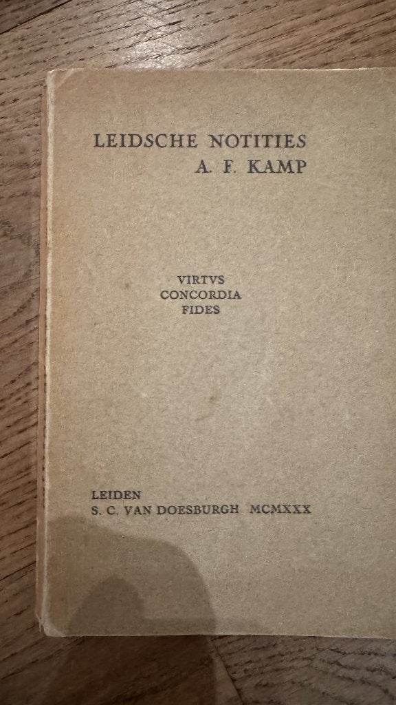 Leidsche notities (boekje over studentenleven), Ophalen of Verzenden, 20e eeuw of later, Gelezen, A.F. Kamp