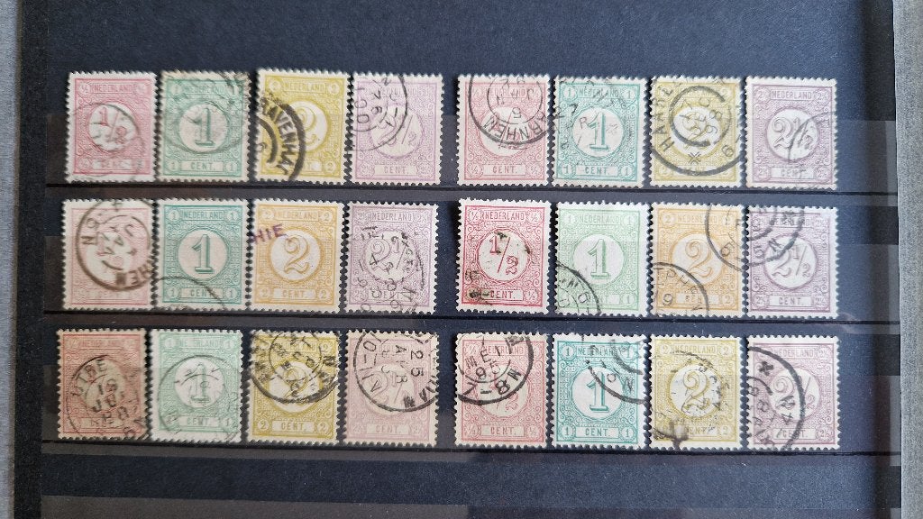 6x NVPH 30-33 gestempeld. Cijferzegels., Postzegels en Munten, Verzenden, T/m 1940, Gestempeld