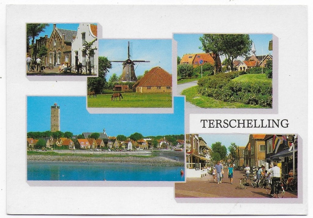Terschelling gelopen ansichtkaart ( B2600), Ophalen of Verzenden, 1980 tot heden, Gelopen, Waddeneilanden