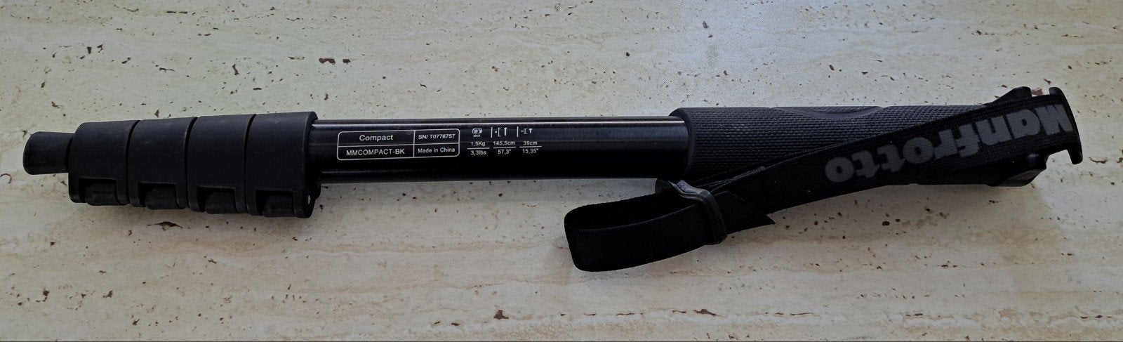 Manfrotto Eenpootstatief - Compact en Stevig, Eenpoot, Ophalen of Verzenden, Zo goed als nieuw, 175 cm of meer