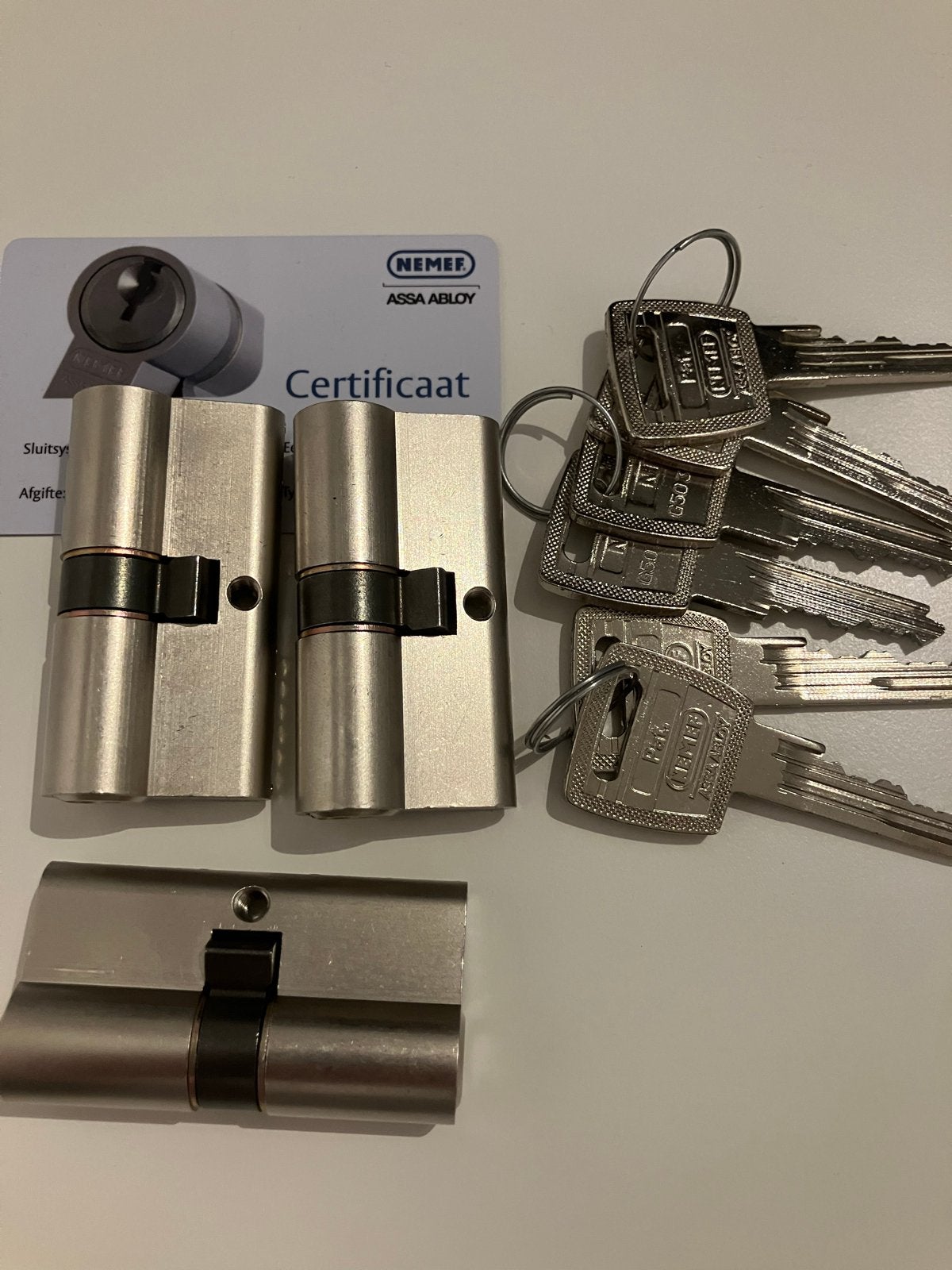 NEMEF NF3+ Veiligheidscilinders 30/30 mm SKG 3-sterren, Ophalen of Verzenden, Nieuw, Rvs, Slot