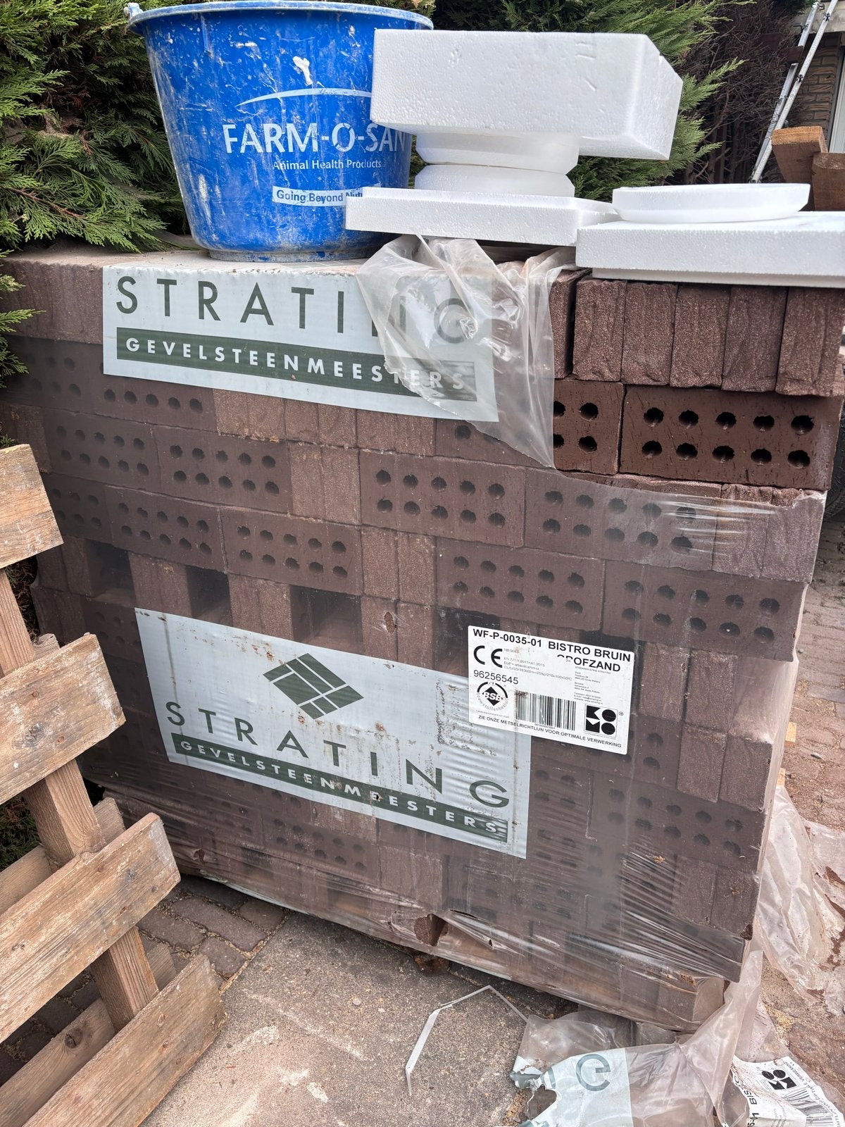 Gevelstenen Strating Bistro Bruin, Ophalen, Nieuw, Bakstenen