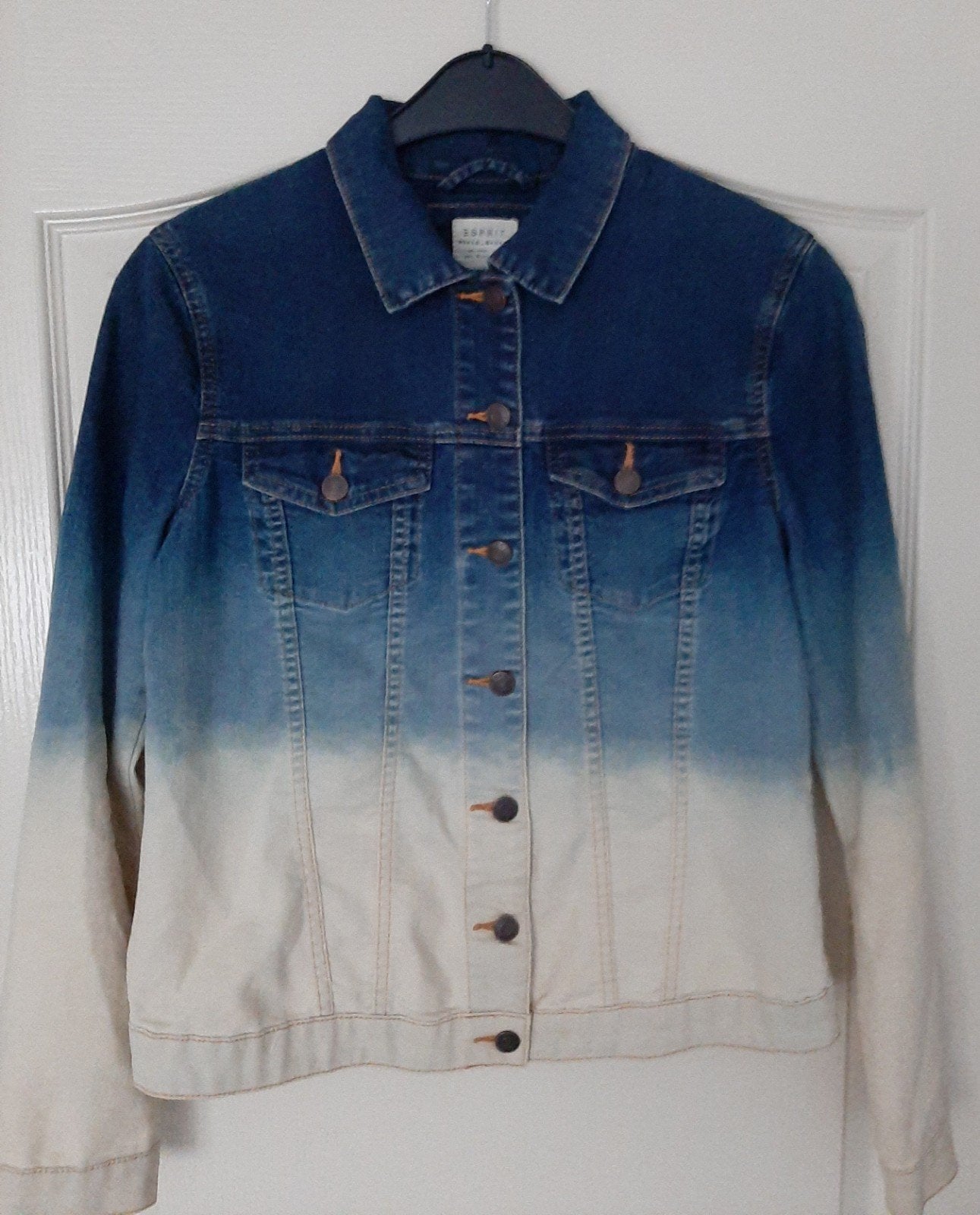 Esprit Spijkerjack met 2 Kleuren Effect, Kleding | Dames, Maat 38/40 (M), Blauw, Ophalen of Verzenden, Zo goed als nieuw