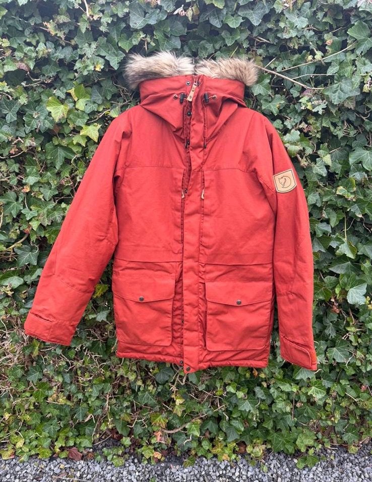Fjallraven-Barents Parka Winterjas – Maat S – Oranje/Rood, Kleding | Heren, Jassen | Winter, Ophalen of Verzenden