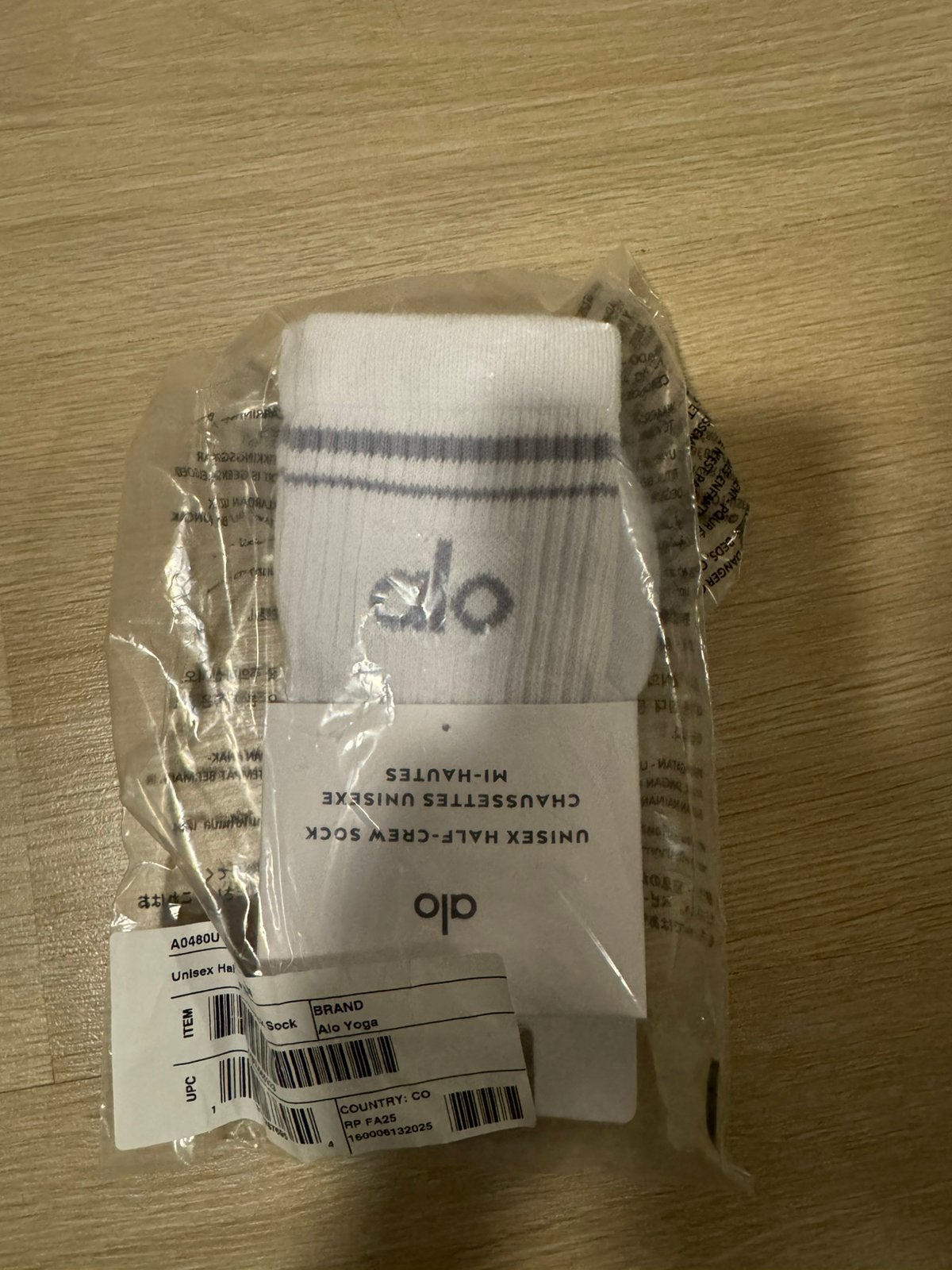 Alo sok wit en grijs maat S 35-38 sokken nieuw origineel!, Kleding | Heren, Ophalen of Verzenden, Zo goed als nieuw, Wit