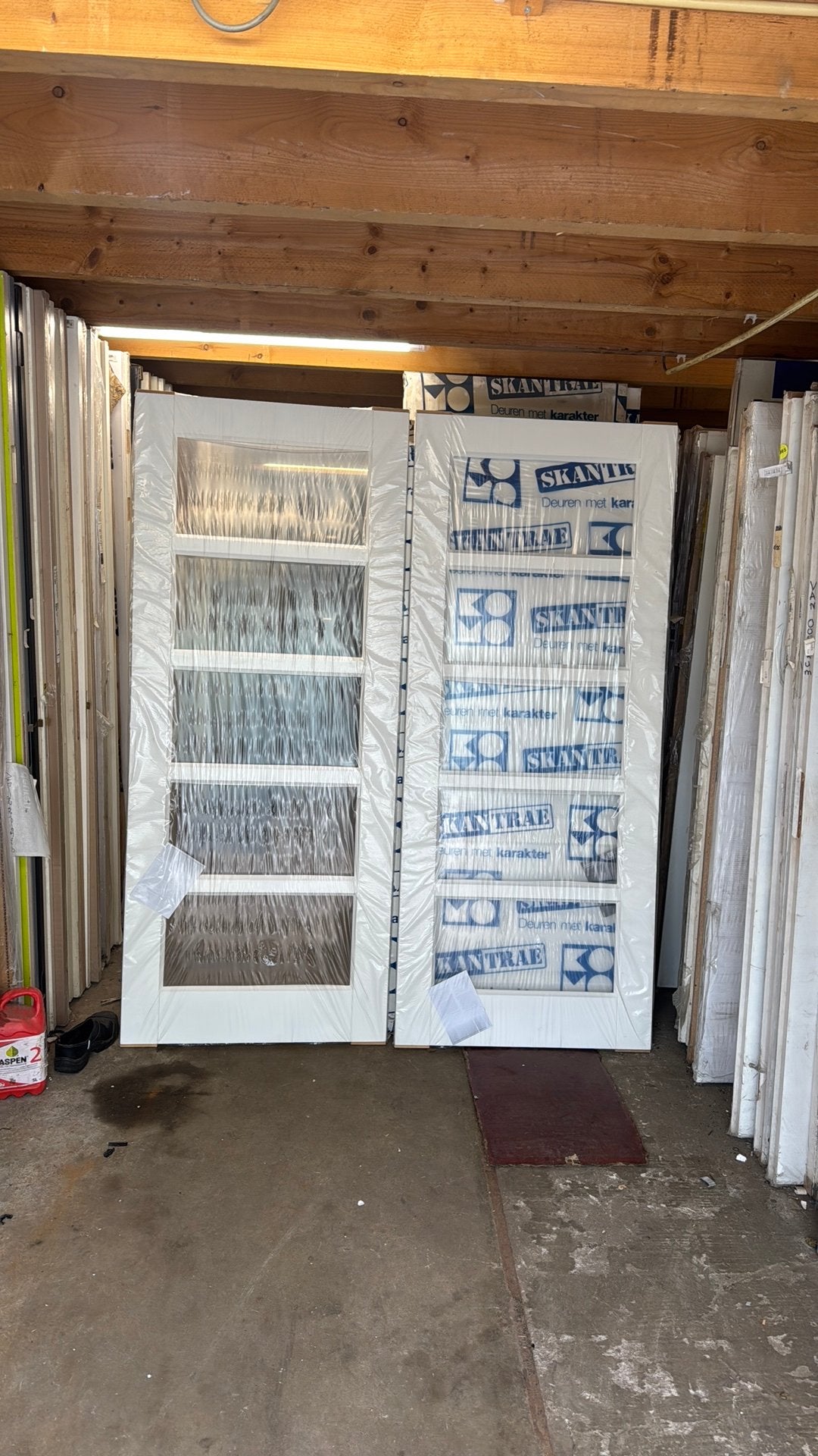 5x stompe paneeldeur 88x211.5 cm blank facetglas nr 461, Ophalen, 80 tot 100 cm, Binnendeur, Nieuw