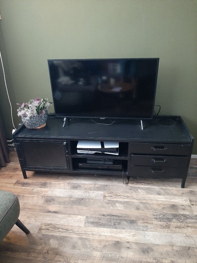 TV kast, Ophalen, 50 tot 100 cm, Zo goed als nieuw, Glas
