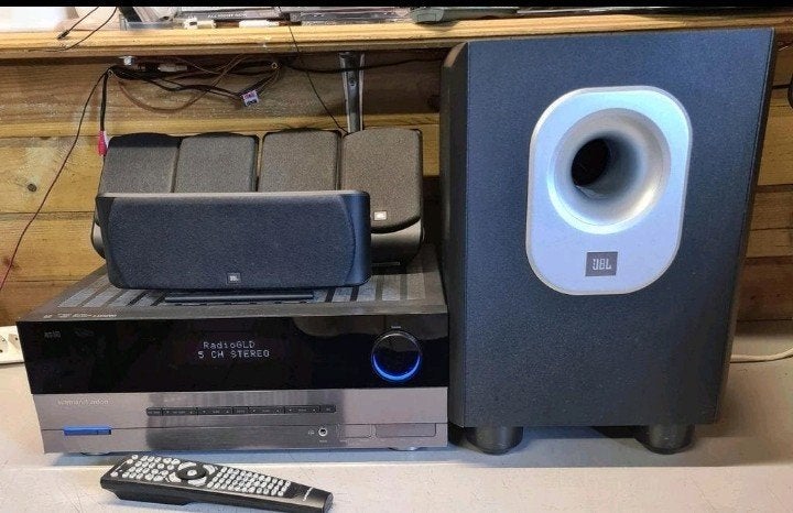 Harman Kardon receiver avr-141 + jbl speakers + subwoofer, Overige merken, 70 watt of meer, Ophalen of Verzenden, 5.1-systeem