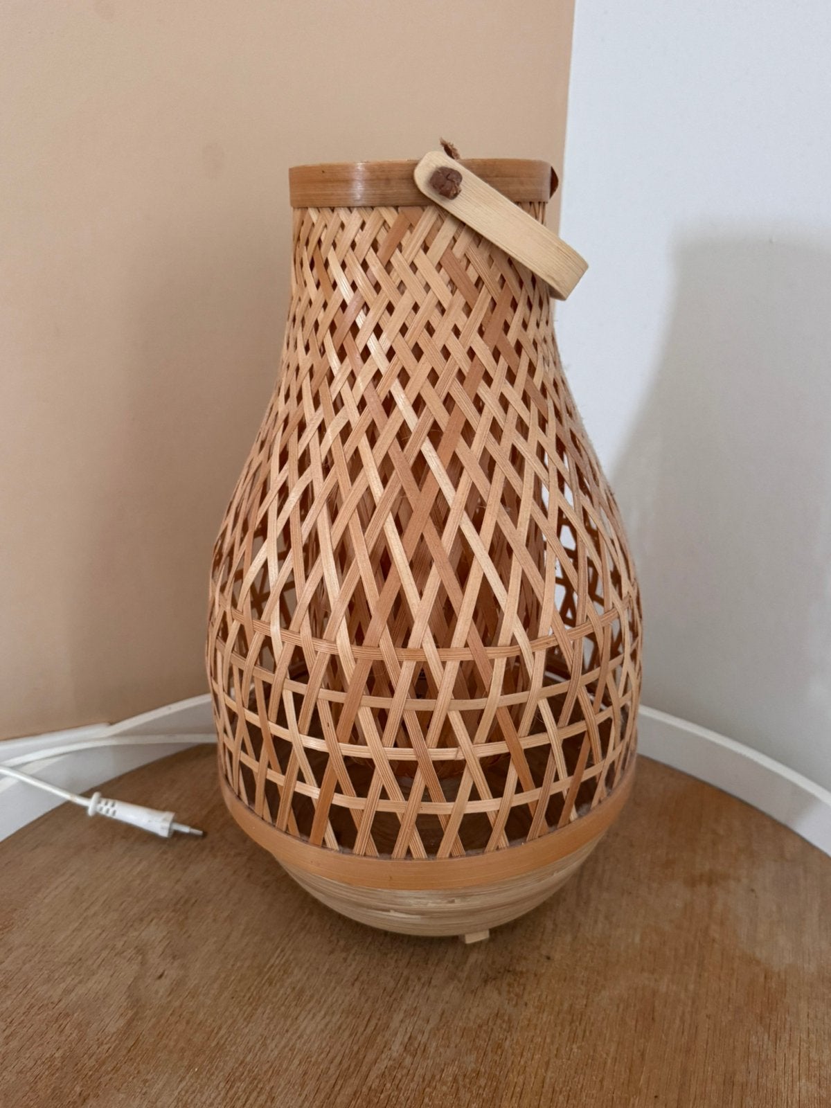 Rotan lamp IKEA, Ophalen, Zo goed als nieuw, Rond