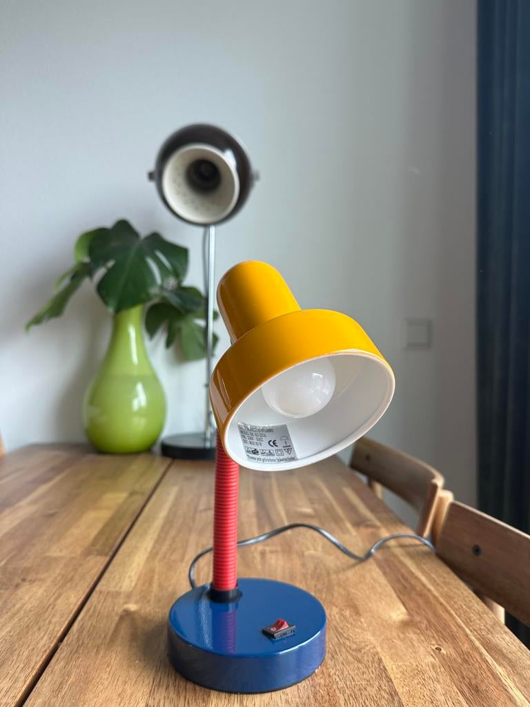 Memphis Groep stijl bureaulamp met zwanenhals, Ophalen of Verzenden, Zo goed als nieuw, Metaal, Minder dan 50 cm