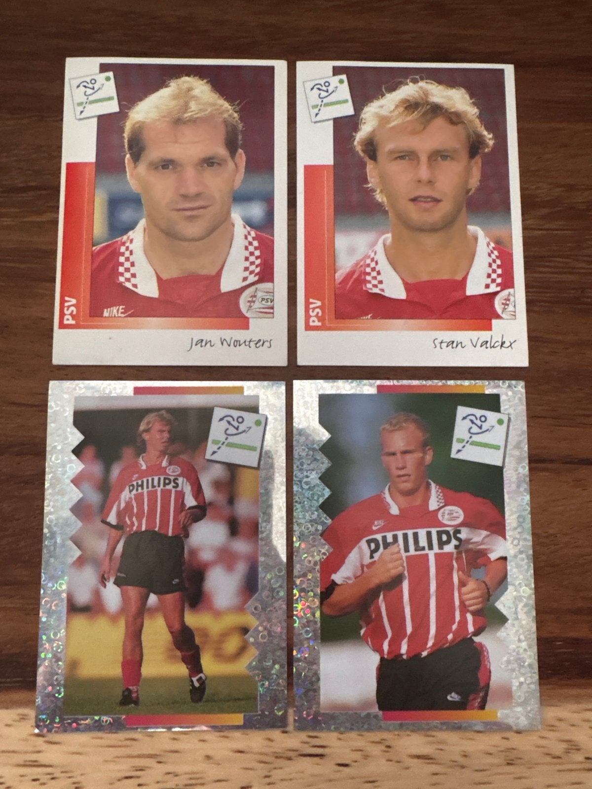 Panini Voetbal '96 PSV Plaatjes - Jan Wouters, Stan Valckx, Ophalen of Verzenden, Gebruikt, Meerdere plaatjes