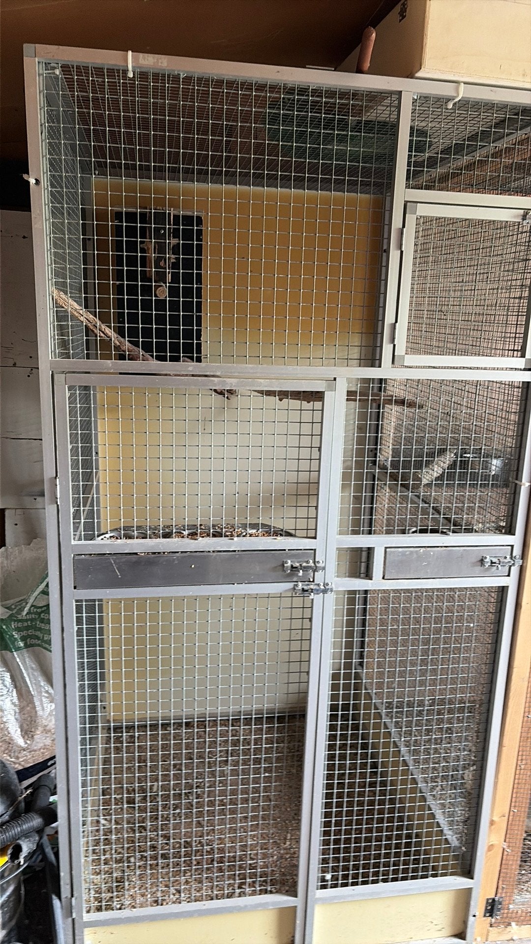 Mooie vluchtkooi met 4 panelen en dak, Ophalen of Verzenden, Zo goed als nieuw, Aluminium, Volière