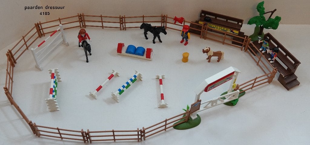 Playmobil 4185 -Paardendressuur/Wedstrijd Toernooi + EXTRA'S, Complete set, Overige typen, Ophalen of Verzenden, Zo goed als nieuw