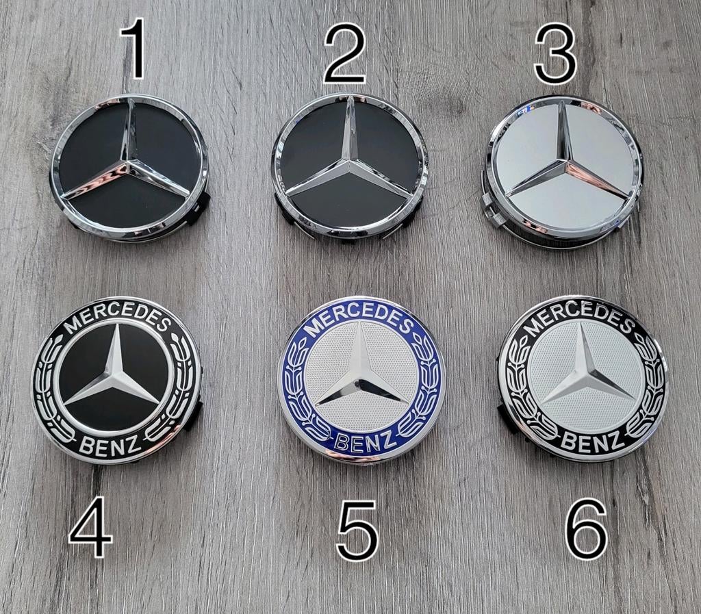 MERCEDES naafdoppen 75mm 68mm 60mm NIEUW