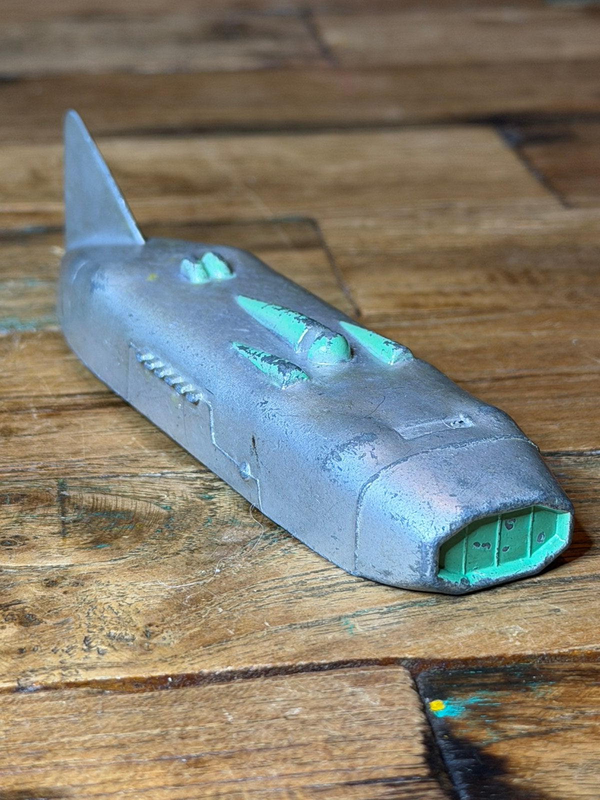 Dinky Toys 23S Streamlined Racing Car – zilver/groen, Ophalen, Gebruikt, Auto, Dinky Toys