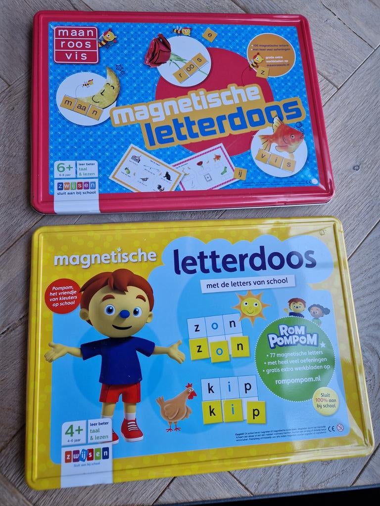 Zwijsen Magnetische Letterdozen: Maan Roos Vis & Rompompom, Kinderen en Baby's, Speelgoed | Educatief en Creatief, Gebruikt, Taal en Lezen