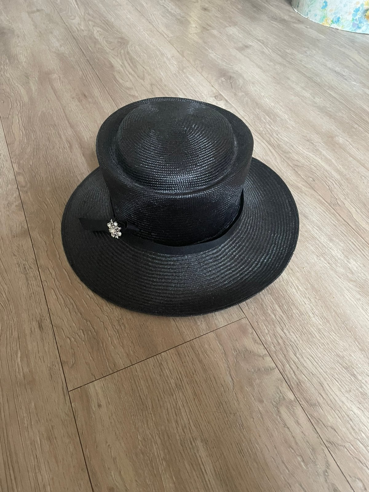Zwarte zomerhoed, Ophalen of Verzenden, Zo goed als nieuw, One size fits all