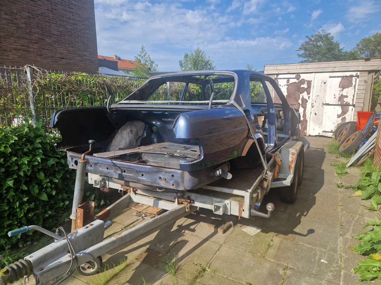 W126 380se Kaal chasis met kenteken 1981, Ophalen, Gebruikt, Mercedes-Benz
