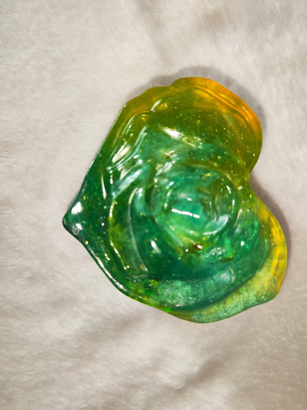 Handgemaakte Epoxy Hars Doosje met Deksel - Groen/Geel, Nieuw, Meerkleurig, Ophalen of Verzenden, Kunststof