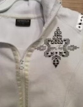 Nog mooi Duur SportAlm Fleece Vest Wit steentjes 38 40 M, Ophalen of Verzenden, Zo goed als nieuw, Maat 38/40 (M), Wit