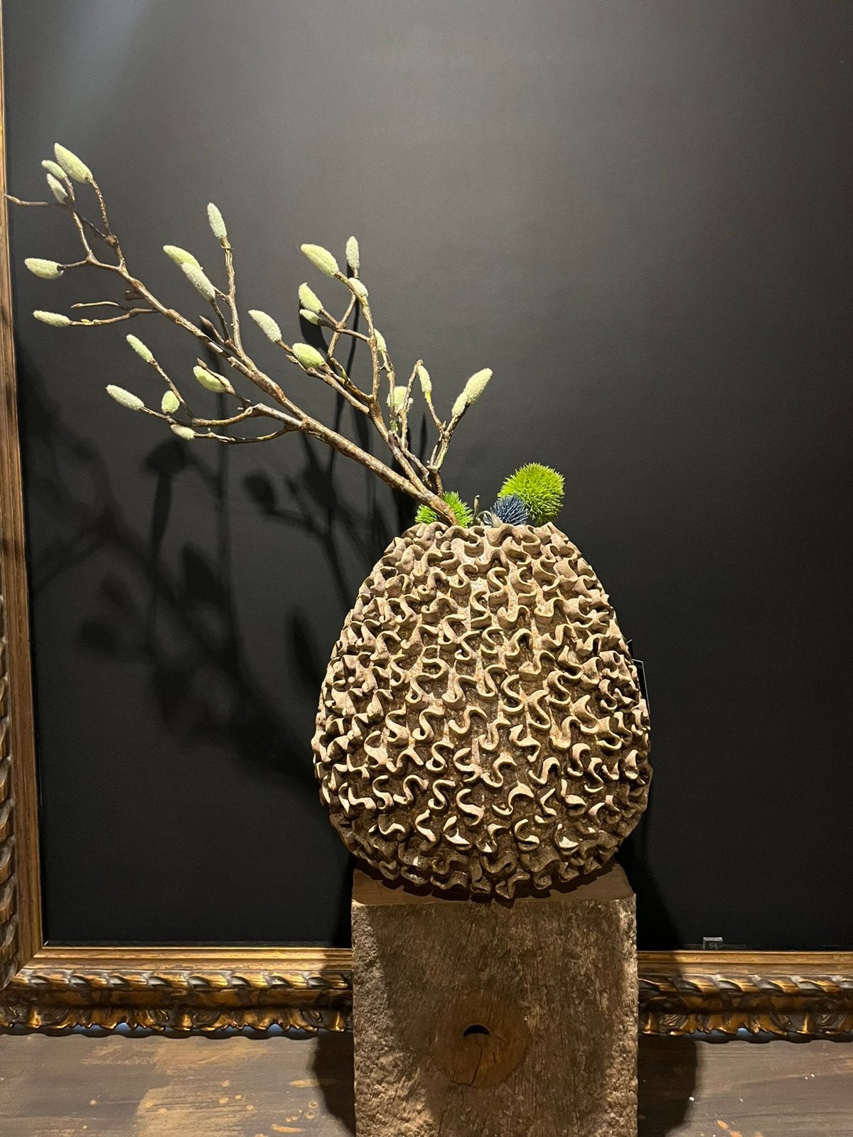 Prachtige nieuwe vaas PeriLiving met koraal structuur, Bruin, 35 cm, Nieuw, Ophalen of Verzenden