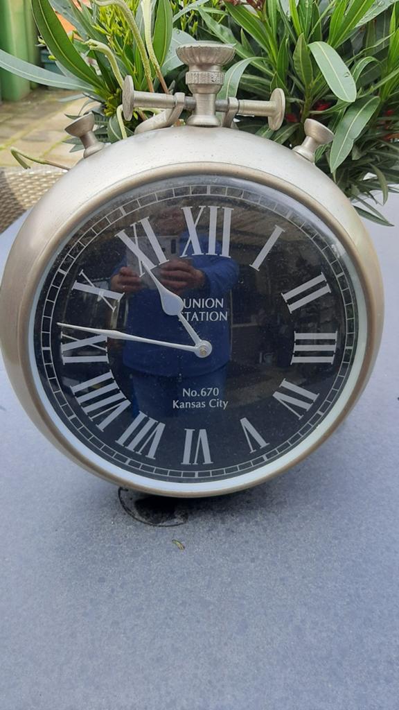 Vintage stijl union station no 670 wand klok, Ophalen