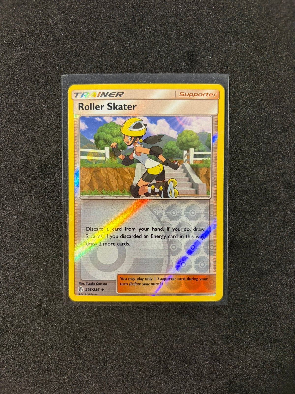 Pokemon kaart Roller Skater 203 - Cosmic Eclipse, Ophalen of Verzenden, Zo goed als nieuw, Losse kaart