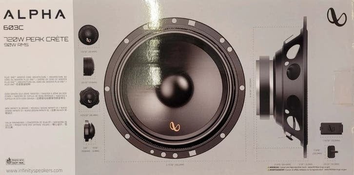 Infinity Alpha 603C - 16 CM - Infinity - 90 watt RMS - 2-Weg, Auto diversen, Niet ingevuld, Niet ingevuld, Nieuw, Ophalen of Verzenden