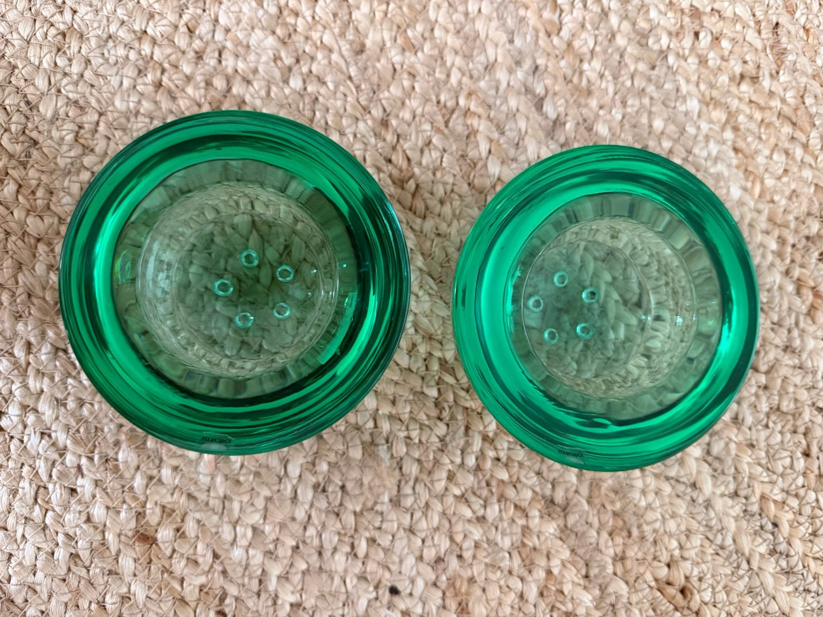 2 Ballo Iittala theelichthouders, Waxinelichthouder, Ophalen of Verzenden, Groen, Iittala