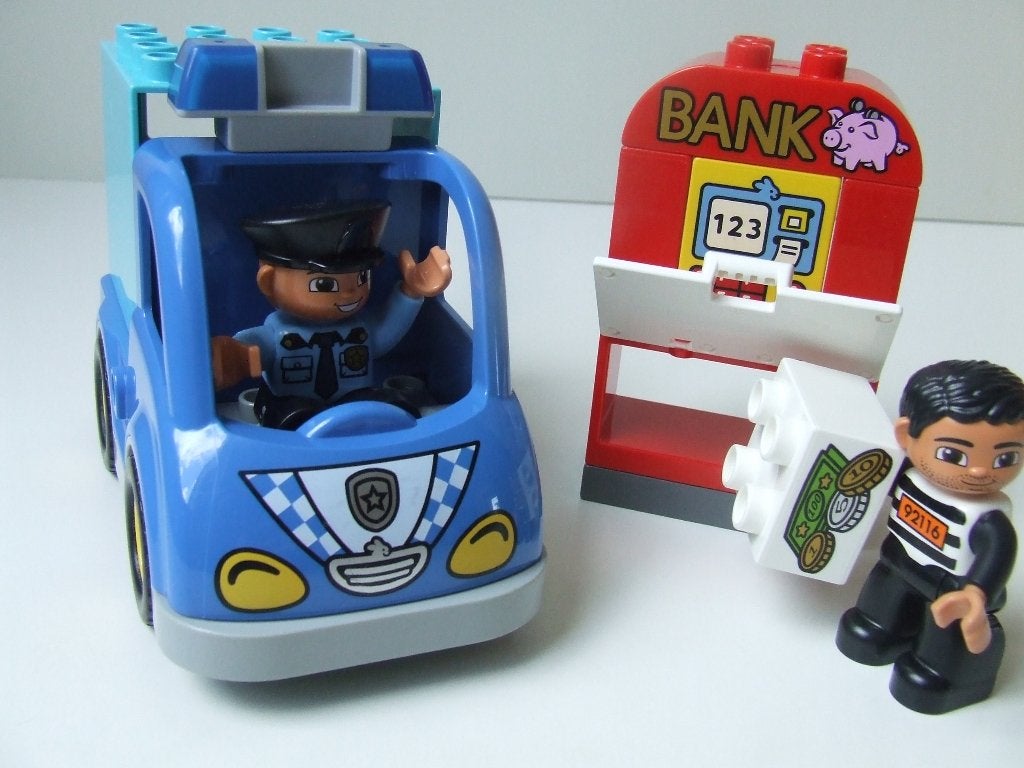 Duplo set 10809 – Politie patrouille (compleet), Kinderen en Baby's, Ophalen of Verzenden, Zo goed als nieuw, Compleet, Duplo
